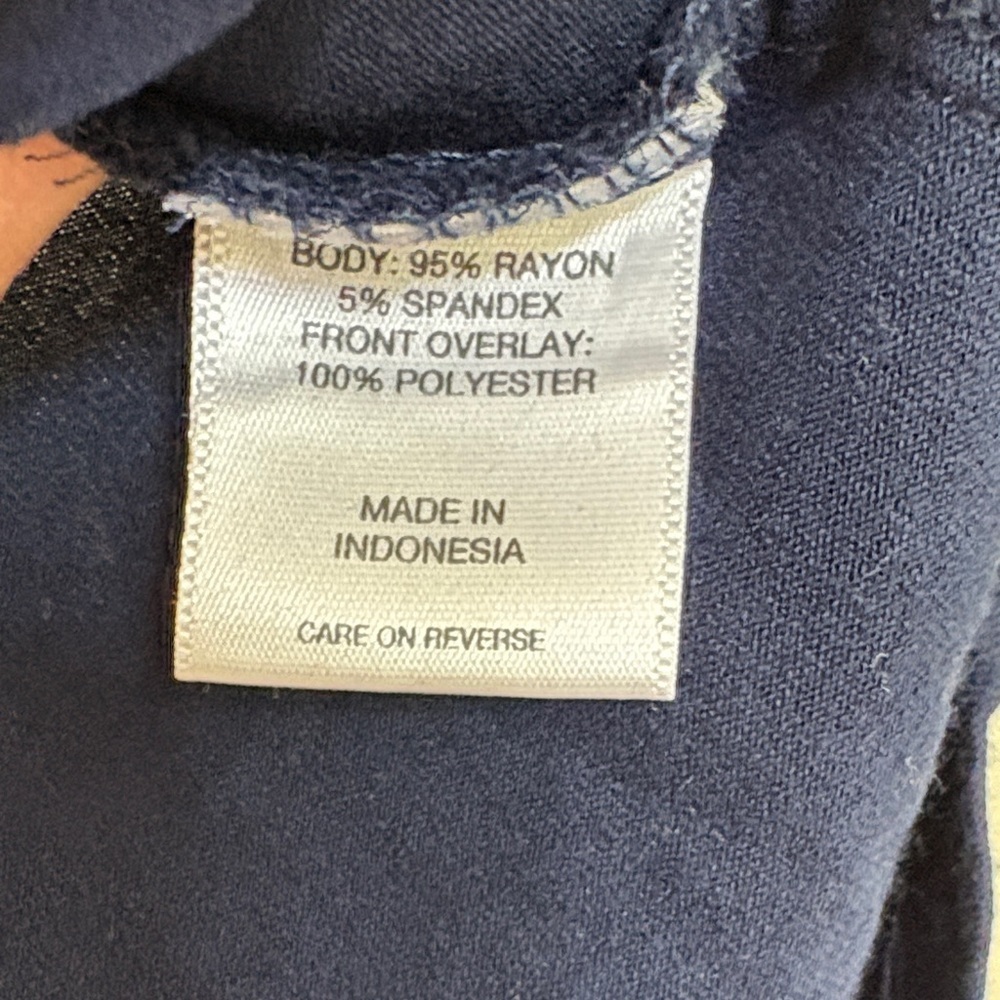 New York & Company Navy Ruffle Blouse - Picture 5 of 6